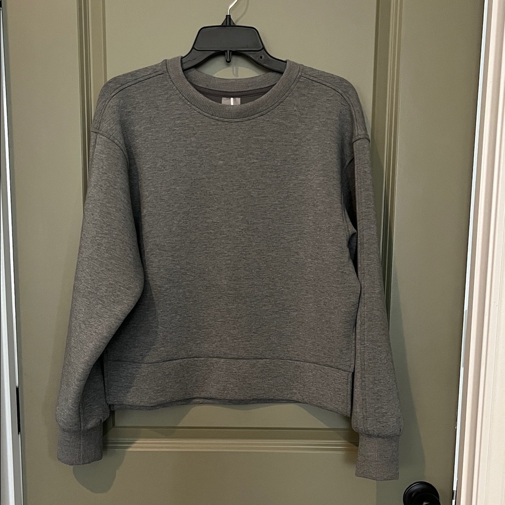 Calia XS Scuba crew neck oversized sweatshirt. Heather gray.